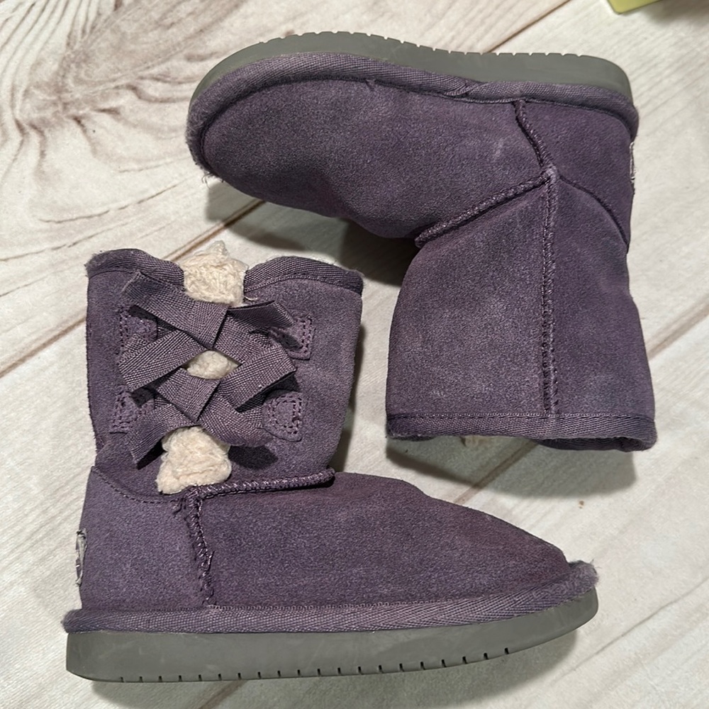 Kookaburra Ugg Purple Shoes with Bow Toddler Size 9